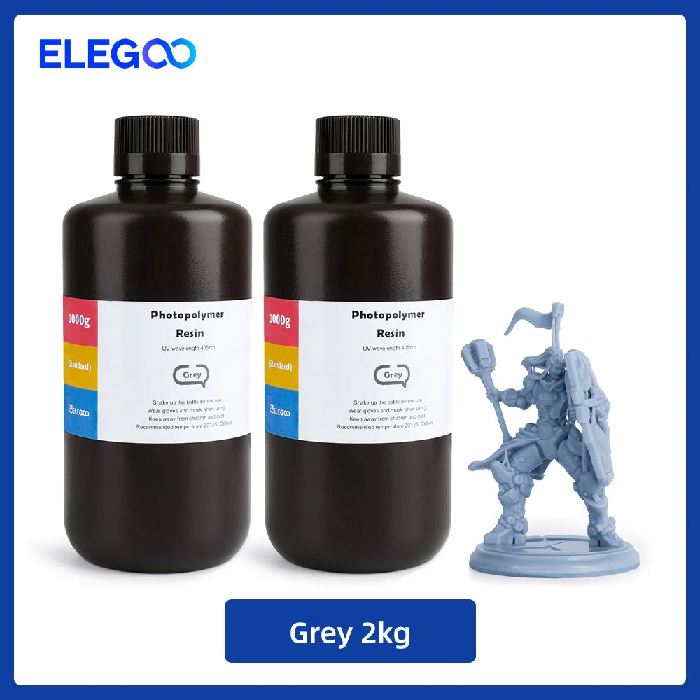 ELEGOO ABS-Like 3D Printer Resin LCD UV-Curing Resin 405nm ABS-Like Standard Photopolymer Resin for LCD 3D Printing 1000g