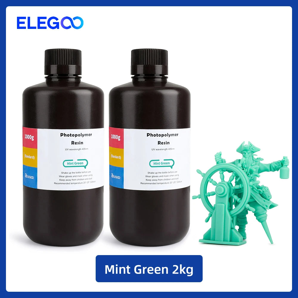 ELEGOO ABS-Like 3D Printer Resin LCD UV-Curing Resin 405nm ABS-Like Standard Photopolymer Resin for LCD 3D Printing 1000g