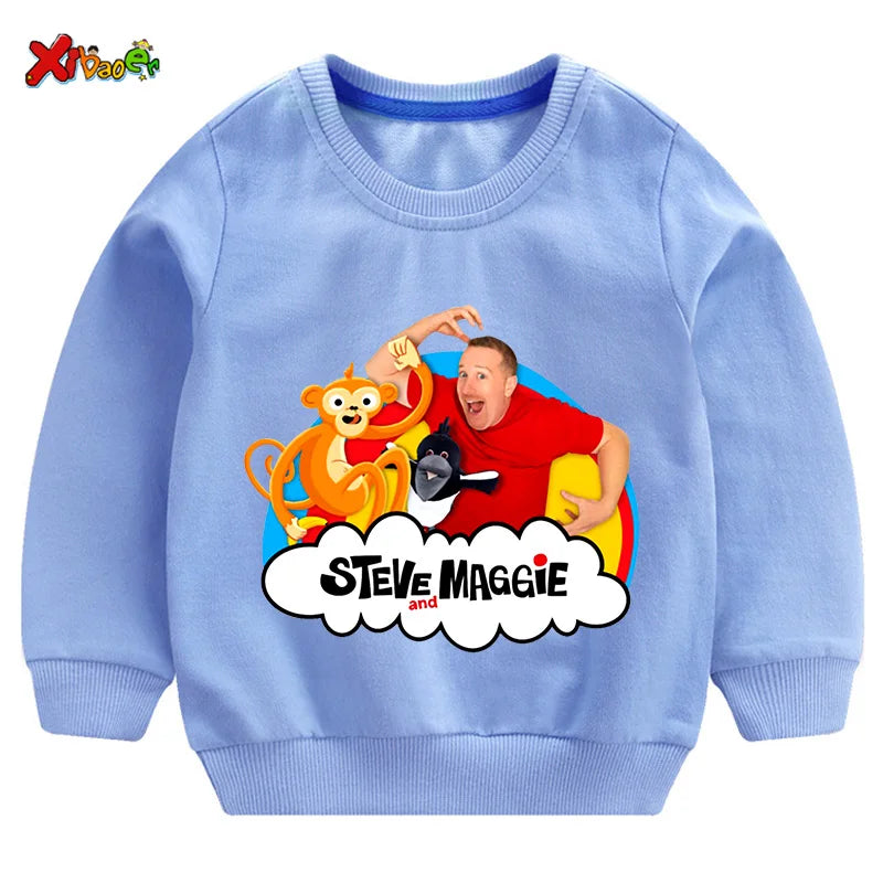 Kids Steve Maggie Sweatshirt - Boys Girls Casual Hoodie Pullover
