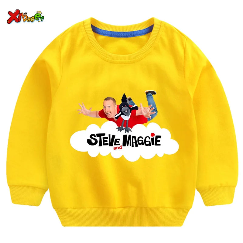 Kids Steve Maggie Sweatshirt - Boys Girls Casual Hoodie Pullover