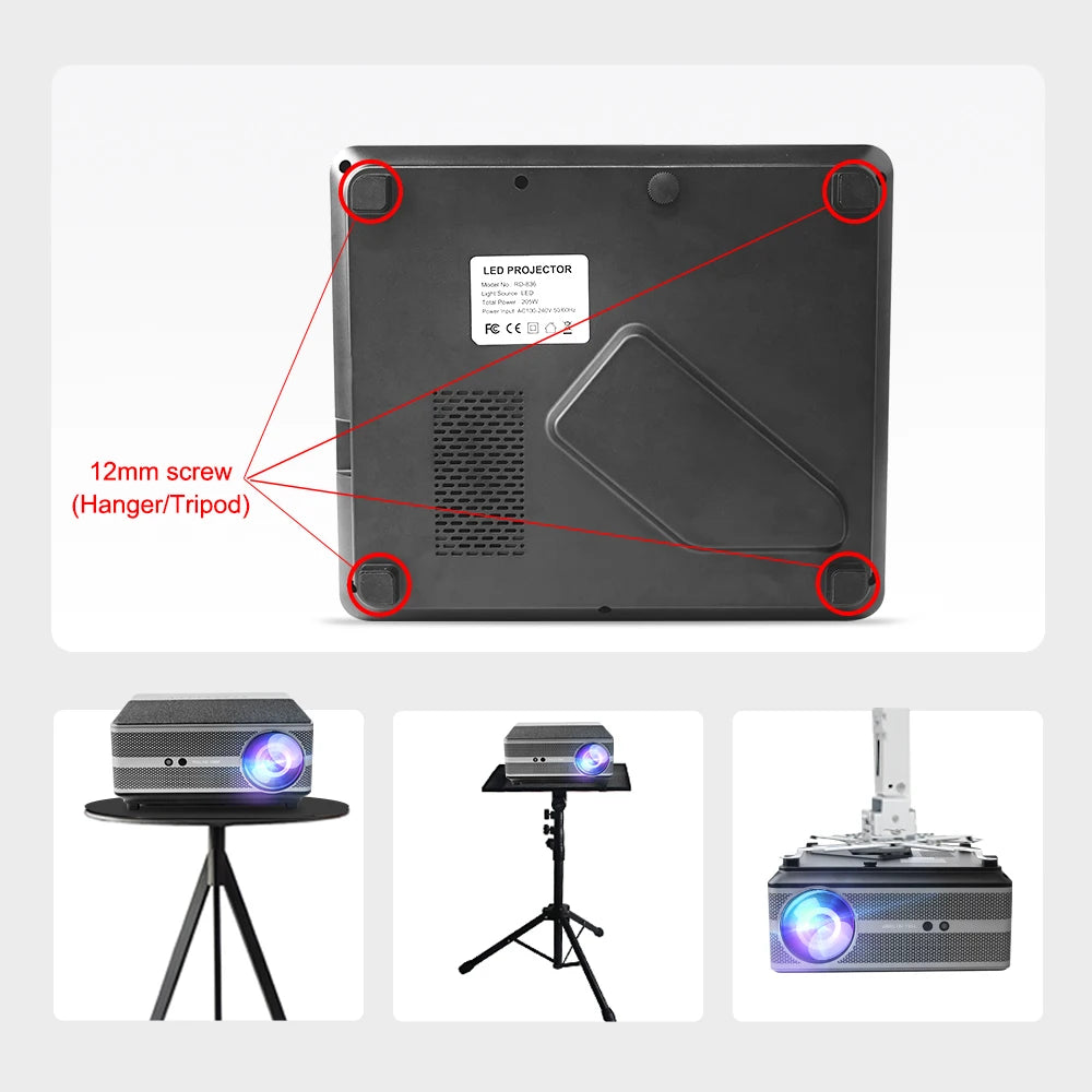 ThundeaL Full HD 1080P Projector TD98W for 2K 4K Video Audio WiFi Android Home Theater TD98 Cinema Beam Projector PK DLP Beamer