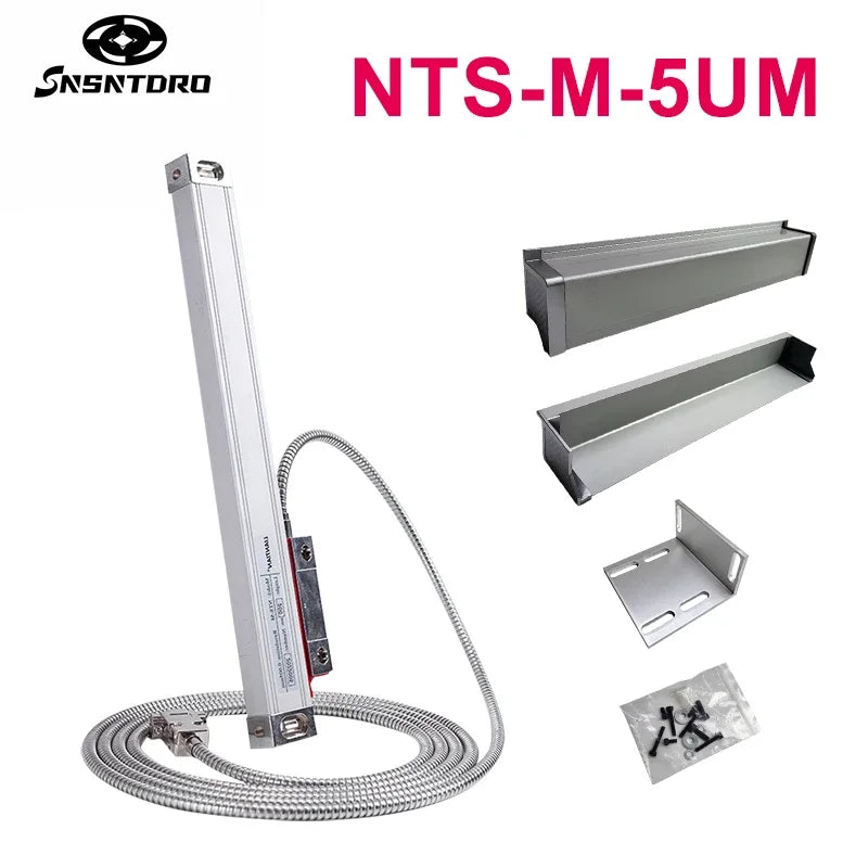 0.005mm Slim Linear DRO Glass Scale TTL 5VDC 450mm-1000mm  Grating Ruler Sensor Displacement for Milling Lathe Machine