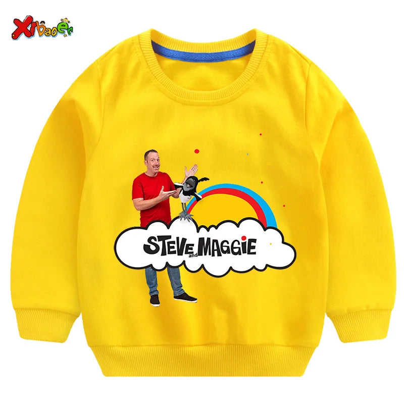 Kids Steve Maggie Sweatshirt - Boys Girls Casual Hoodie Pullover